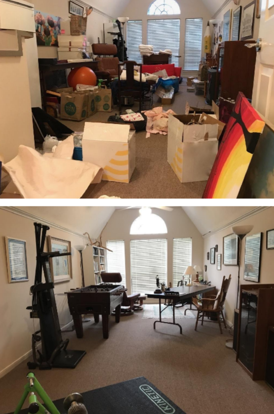 declutter before and after